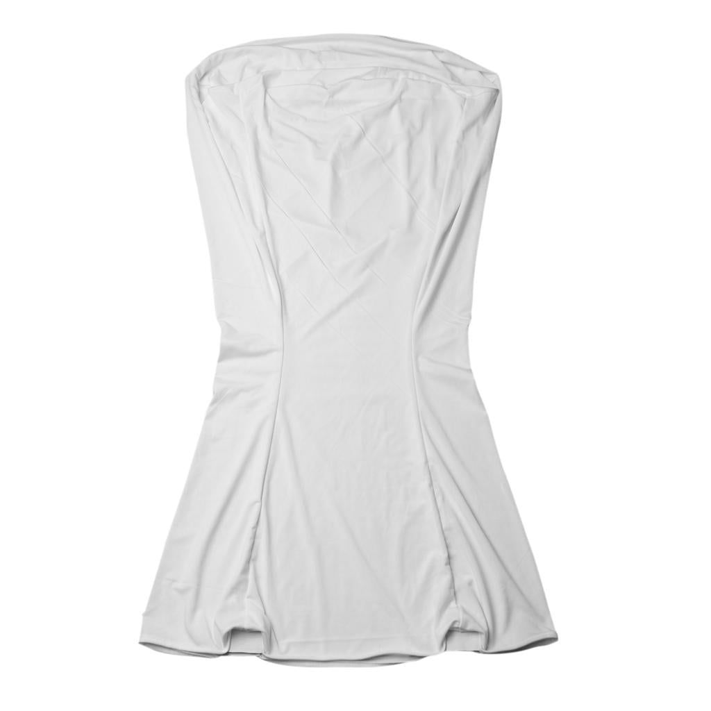 DOLITY White Bar Stretch Cover Spandex Poseur Table Tablecloth