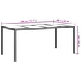 thumbnail image 4 of vidaXL 9 Piece Garden Dining Set with Cushions Grey Poly Rattan, 4 of 5