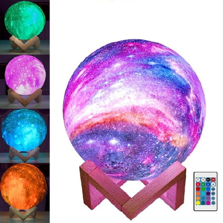 

3D Star Moon Lamp Galaxy Lamp 5.9 inch 16 Colors Moon Light Lava Lamp Remote & Touch Control Star lamp Moon Night Light Gifts for Girls Boys Kids Women Birthday