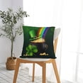 thumbnail image 5 of Yiaed St. Patrick's Day4 Print Pillow Covers Super Soft Decorative Square Throw Pillow Covers Case Cushion Covers for Sofa Couch Bedroom Car Decor（No pillow core）-12"x12", 5 of 7