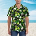 thumbnail image 5 of Picia Soccer1 Gentle Cotton Regular Fit Short Sleeve Casual Hawaiian Shirt for Men-Small, 5 of 8