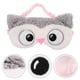 thumbnail image 4 of Antifaz para dormir con diseño de animales de dibujos animados, antifaz de peluche con forma de búho que bloquea la luz, ideal para niños, adultos, para relajarse en casa, en la oficina y en viajes., 4 of 6