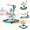Green, variant on DuoBao Baby Walker, 6-in-1 Baby Walkers for Boys & Girls with Bouncer, Removable Footrest, Feeding Tray & Music, Foldable & Adjustable Activity Walker for 6-18 Months Toddler Infant