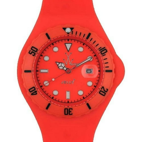 Jelly JY23OR Rubber Case Rubber Mineral Women's Quartz Watch