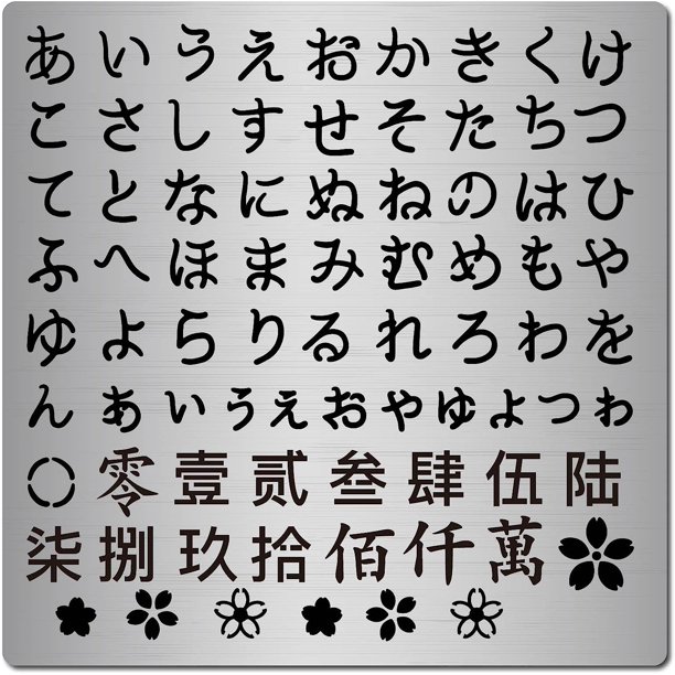 Plantillas de metal para palabras, troqueles, placas, troqueles de corte, plantilla de flores chinas japonesas.
