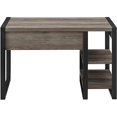thumbnail image 1 of Walker Edison Modern Industrial Computer Gaming Desk Office Storage Shelves and Drawer with Electrical Outlet Home Office, 48 Inch, Grey Wash, 1 of 2