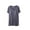 Gray, variant on DeHolifer Women Pajama Tops Short Sleeve V-Neck Solid Color Homewear Loose Blouse Tops with Chest Pad Coffee 2XL