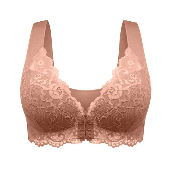 yoeyez Soutiens-Gorge de Sport pour Femmes, Soutien-Gorge Sans Armatures pour Dames à Maintien Élevé, Couvrance Totale, Rehausseur, Lingeries, Soutien-Gorge de Tous les Jours, Confort, Café L