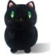 thumbnail image 1 of Almohada HUOGUO de peluche con dibujos animados Kawaii de gato negro, 35 cm, 1 of 1
