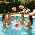thumbnail image 4 of Inflatable Beach Balls 5 Pack PVC Multicolor Pool Party Summer Water Games Outdoor, 4 of 6