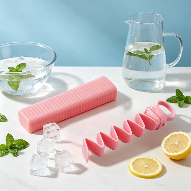 Plastic Pull Out Ice Stick Maker Long Ice Tray With Lid For Water Bottles Tumblers And Sports Drinks