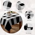thumbnail image 5 of Black White Buffalo Check Table Cloth Waterproof Tablecloths, Farmhouse Plaid Modern Geometric Tablecloth Dining Table Cover for Kitchen Party Tabletop Outdoor, Square Tablecloth 54x54 Inch, 5 of 9