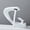 White, variant on SOKNARKU Modern Bathroom Sink Basin Faucet Brass Single Hole Single Handle Deck Mount Cold And Hot Mixed Creative Design Tap Including Two US Standard 3/8 Hoses White