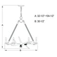 thumbnail image 6 of Vaxcel Breckenridge 6 Light Bronze Rustic Antler Chandelier Natural Rope Accent, 6 of 9