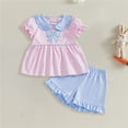 thumbnail image 2 of Soepste Toddler Girl Set 2T Girls Clothes Toddler Baby Girls Summer Clothes Short Sleeve T-Shirt Tops Short Sets Cute Outfits, 2 of 8