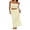 Yellow, variant on LMLYSoH Women’s Two Piece Summer Outfits Sleeveless Ruffle Hem Cami Tops and Long Skirt Set Beachwear