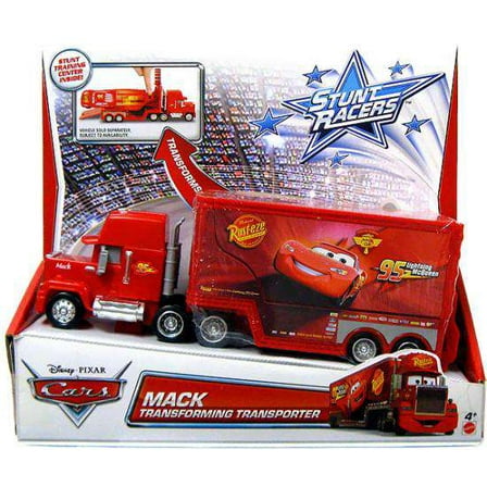 Disney Cars Stunt Racers Mack Transforming Transporter Plastic Car