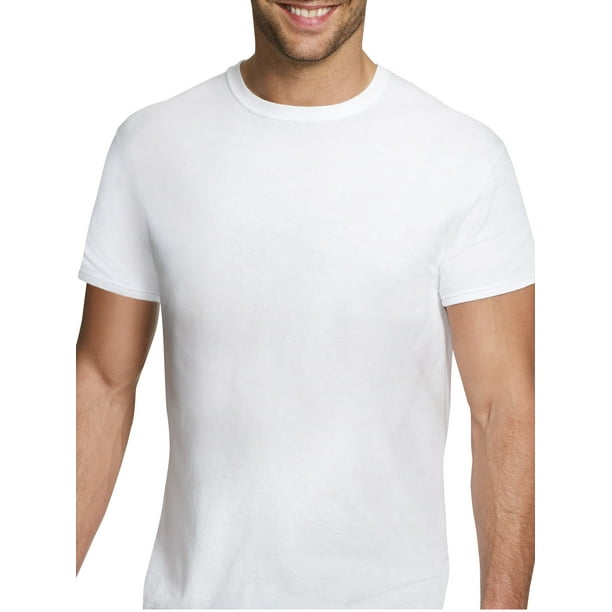Hanes - Hanes Men's Comfort Fit Ultra Soft Cotton White Crew T-Shirt ...