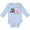 AE-Light Blue, variant on New to the Flock Cute Baby Flamingo Boys or Girls Long Sleeve Baby Bodysuit