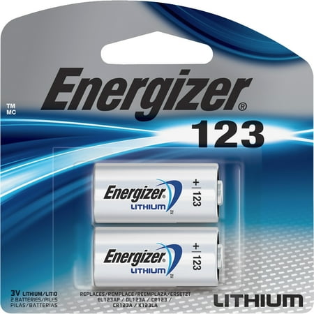 Energizer 123 Lithium Photo Battery, 2-Pack