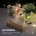 thumbnail image 5 of Pantalla de madera LED Base-Rectangle Crystal USB Soporte iluminado para arte de resina, 5 of 5