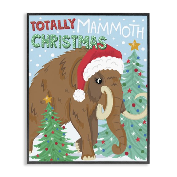 Stupell Industries Contemporary Totally Mammoth Christmas Scene Black Framed Giclee Art, 16 x 20, by Lisa Perry Whitebutton