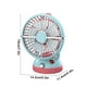 thumbnail image 3 of Ventilador Portátil Recargable Por Usb para Camping | Ventilador de Escritorio de Plástico Azul | Flujo de Aire y Ángulo Ajustables | Motor Sin Escobillas | 1 Unidad | 19 X 14,2 X 11,4 Cm, 3 of 6