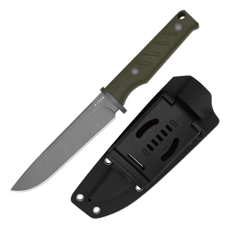 Kizer Camp 180 Fixed Pocket Knife AEB-L Blade G10 Handle With Sheath Survival Camping Big Size 1096A2