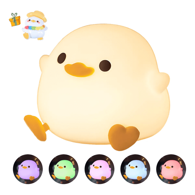 Lámpara Led De Patito De Silicona De 7 Colores Recargable Xtellar blanco