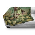 thumbnail image 3 of Mural Soft Flannel Fleece Throw Blanket, Conceptual Illustration for Fairy Tale Wonderland House with a Girl Trapped Inside, Cozy Plush for Indoor and Outdoor Use, 70" x 90", Multicolor, by Ambesonne, 3 of 6