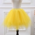 thumbnail image 2 of Tulle Skirt,Girls Rainbow Tutu Skirt Colorful Layered Net Tulle Fluffy Dance Skirt with Soft Elastic Waistband for Carnival Birthday Party,Tutu for Girls,Yellow,2-12 Years, 2 of 4