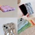 thumbnail image 5 of Case for iPhone 15, Cute Solid Color Curly Wave Shape Shockproof TPU Bumper Phone Case, 5 of 5