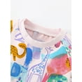 thumbnail image 4 of WIBACKER Little Girls Cotton Jersey Dress Floral Casual Sweater Dress Winter Long Sleeved Dresses 2T-7Y, 4 of 7