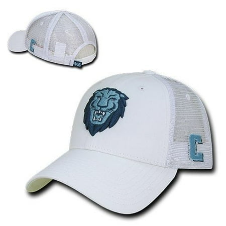 Columbia Cotton Hat - White Columbia University Lions NCAA Trucker Mesh Cotton Baseball Ball Hat Cap