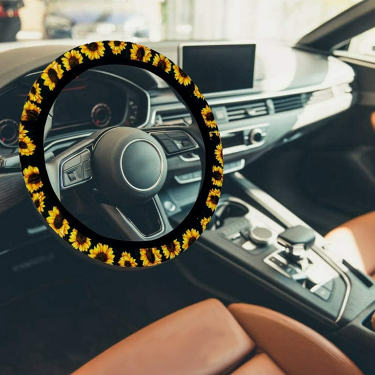 Sunflower Steering Wheel Cover