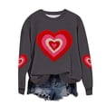 thumbnail image 2 of Ounisa Long Sleeve Shirts for Women Crewneck Valentine's Day T Shirts Love Heart Printed Tee Tops Fashionable Casual Clothes, 2 of 5