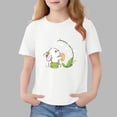 thumbnail image 3 of Kids Girl Boy Easter Egg Tshirts Short Sleeve Tops Tee for Child Boat Neck Graphic Cute Animal Bunny Summer Fall Tee Shirt 2026 Clothes Y2K 7 Years, 3 of 6