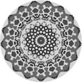 thumbnail image 1 of Ahgly Tapis Rond Lavable en Machine Intérieur Transitionnel Gris Carbone, 7 Pieds Rond, 1 of 7