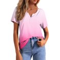 thumbnail image 1 of Blusas de moda de verano para mujer con estampado, cuello en V y manga corta, 1 of 4