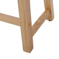 thumbnail image 7 of 24" Inch Solid Wood Saddle Bar Stool, Oak, 7 of 7