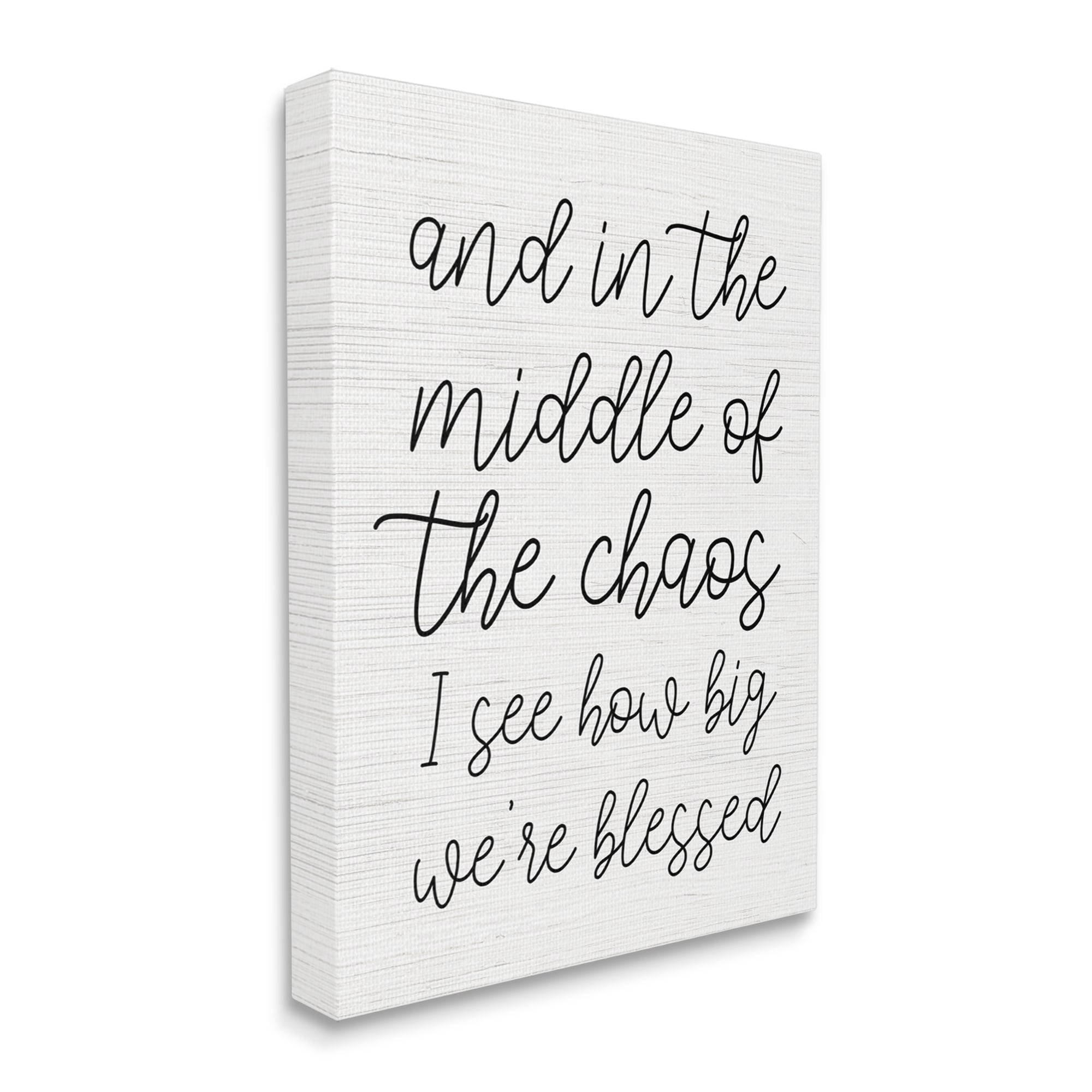 Stupell Industries How Big We're Blessed Uplifting Inspirational Painting Gallery Wrapped Canvas Print Wall Art