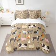 thumbnail image 2 of Homewish Cartoon Horse Sheep Twin Bedding Sets 7-Piece, Kawaii Cow Dog Pig Rooster Bedding Comforter Set, Rustic Farmhouse Reversible Sheet Sets, Ultra Soft Bedroom Decor, 2 of 7