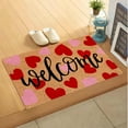 thumbnail image 6 of Valentine Imitation Coconut Fiber Doormat Red Pink Love Heart Welcome Floor Mat Non-Slip Entrance Door Rugs for Indoor Outdoor Home Bathroom Decor 16*24in A, 6 of 6
