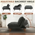 Homall Convertible Futon Sofa Bed, Adjustable Lounge, Dark Gray