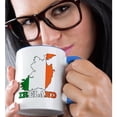 thumbnail image 2 of 3dRose, The flag of Republic of Ireland in the outline map of the country and name, Ireland, 11oz Two-Tone Blue Mug, 2 of 7