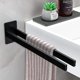 thumbnail image 4 of Dww-porte Serviette Noir ,barres Porte-serviettes Auto-adhsif Support De Serviettes En Acier Inoxydable 39cm Pour Salle De Bain Ou Cuisine Sans Percag, 4 of 5