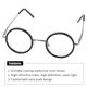 thumbnail image 5 of Fugacal Gafas de Lectura Redondas Gafas de Aumento Ligeras Gafas de Lectura Redondas de Estilo Vintage Aumento para Hombres y Mujeres (#200) Fugacal No se aplica, 5 of 6
