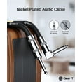thumbnail image 4 of GearIT Audio Instrument Cable (6ft) Right Angle to Straight 1/4 Inch Male to Male for AMP Cord, Base and Electric Guitar - Brown/Yellow, 4 of 6
