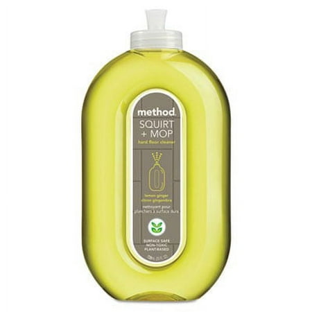 2PK Method MTH00563 Squirt + Mop Hard Floor Cleaner, 25 oz Spray Bottle, Lemon Ginger Scent