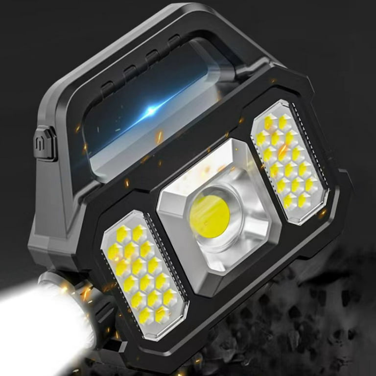 Handheld Multiple Flashlight Rechargeable ABS Gears Flashlight 6 LED Lighting Modes Energy-saving